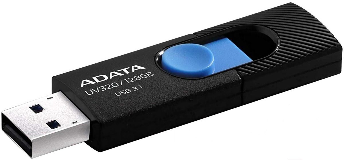 USB Flash-накопитель A-Data AUV320-128G-RBKBL 128GB черный/голубой