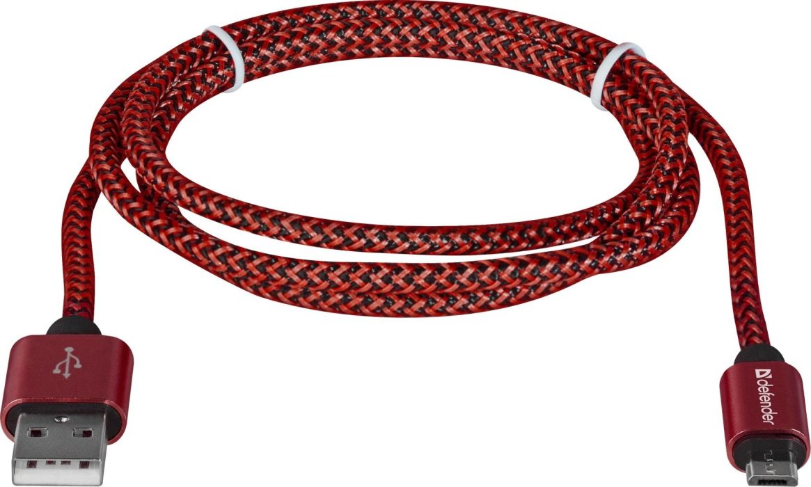 Кабель USB2.0 Defender USB08-03T Pro красный (87801)