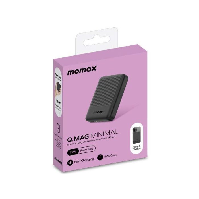 Портативное зарядное устройство Momax IP122 Q.Mag Minimal Black (IP122D)