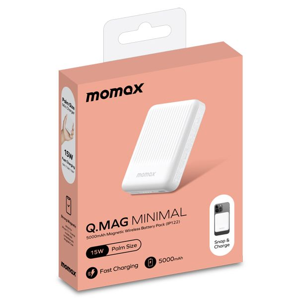 Портативное зарядное устройство Momax IP122 Q.Mag Minimal White (IP122W)