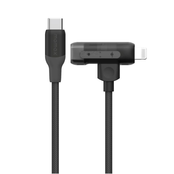 Кабель Momax 1-Link Flow Duo 2-in-1 DL56D 1.5м Black