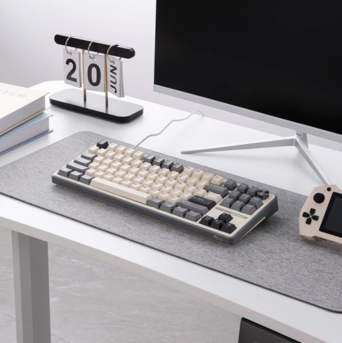Клавиатура Royal Kludge RK R87 Pro Half Creamy switch/Grey