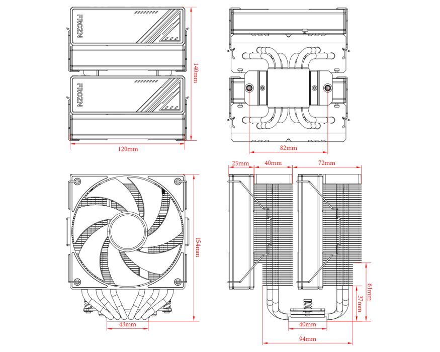 Кулер для процессора ID-Cooling FROZN A620 Black